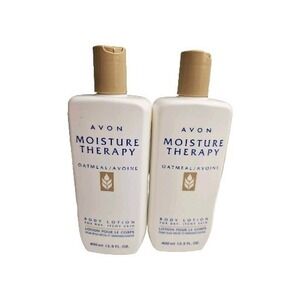 Lot Of 2 Vintage Avon Moisture Therapy Oatmeal Dry Itchy Skin Body Lotion 13.5 o